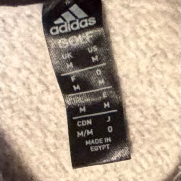 Adidas Men's Heather Gray Hoodie with White Logo - Picture 3 of 3
